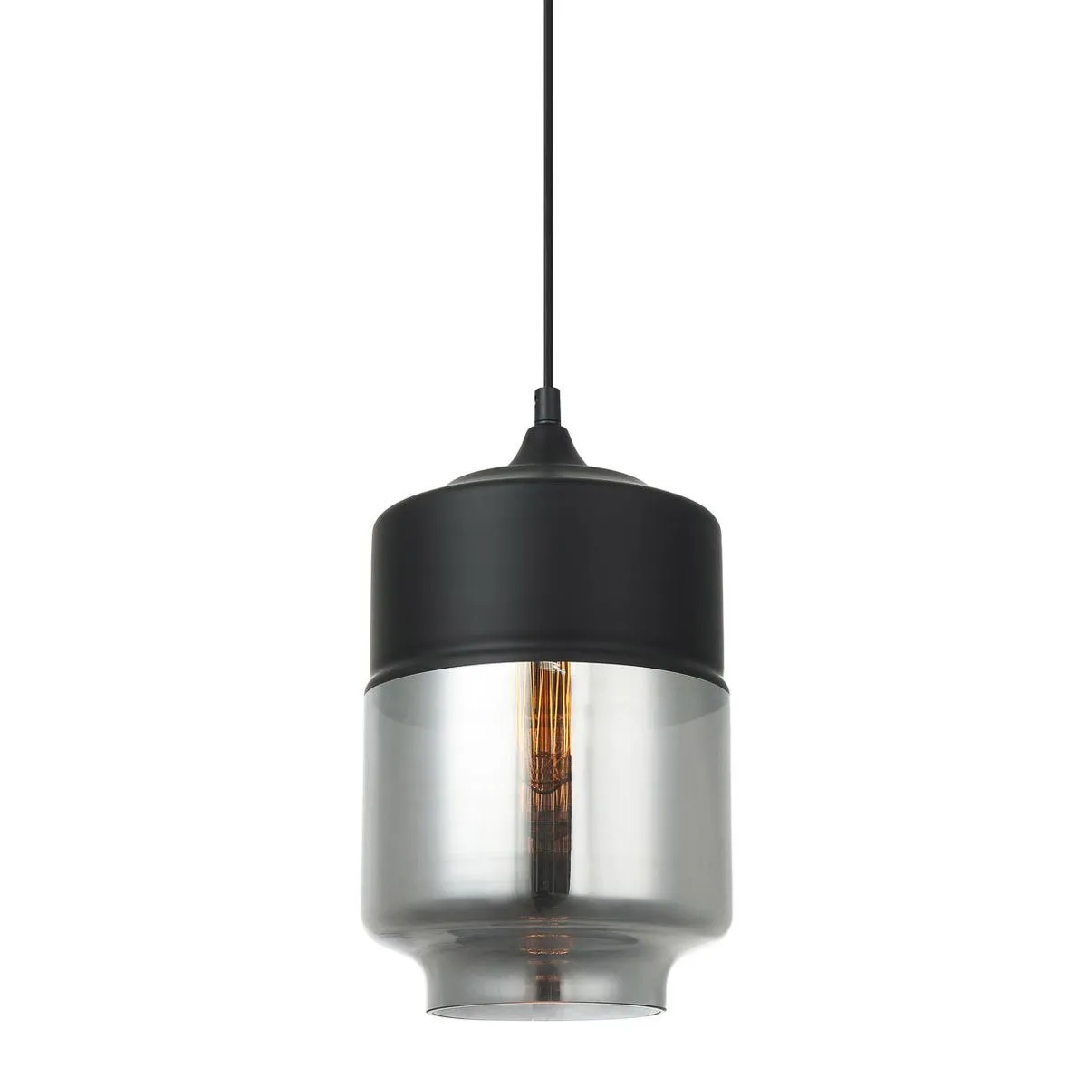 Molina, nowoczesna lampa wisząca, czarna, E27, MDM-2377/1 BK+SG